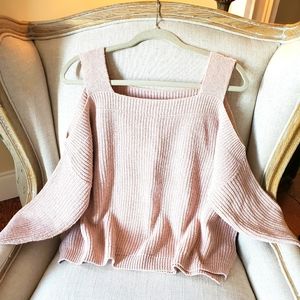 Blush sweater with cut out